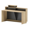 Γραφείο reception Lotus pakoworld σε φυσική-ανθρακί απόχρωση 160x60x105εκ **