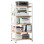 Ραφιέρα επιδαπέδια Lito pakoworld μέταλλο λευκό-φυσικό 60x40x140εκ **