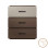 Κομοδίνο Sonlen pakoworld mdf σε καρυδί-μπεζ απόχρωση 60x40x66εκ **