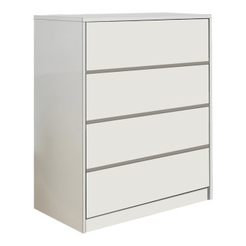 Συρταριέρα Kuanger pakoworld mdf σε λευκή απόχρωση 80x40x89εκ **