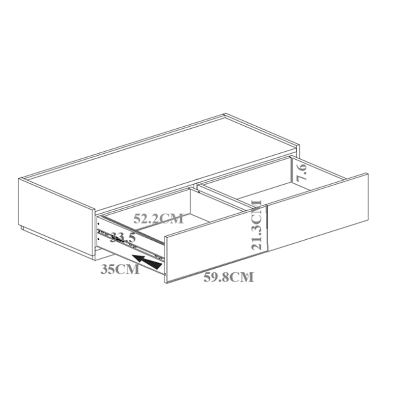 Συρταριέρα Sonlen pakoworld mdf σε oak απόχρωση 120x40x72εκ ** Συρταριέρα Sonlen pakoworld mdf σε oak απόχρωση 120x40x72εκ **