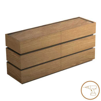 Συρταριέρα Sonlen pakoworld mdf σε oak απόχρωση 120x40x72εκ **