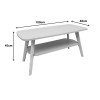 Τραπέζι σαλονιού Komela I mdf σε φυσική απόχρωση 100x48x45cm **