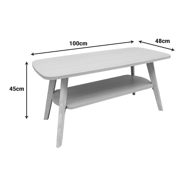 Τραπέζι σαλονιού Komela I mdf σε φυσική απόχρωση 100x48x45cm **