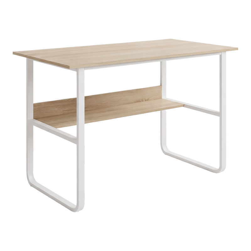 Γραφείο εργασίας Kela pakoworld mdf σε oak απόχρωση με λευκό μέταλλο 100x60x73εκ ** Γραφείο εργασίας Kela pakoworld mdf σε oak απόχρωση με λευκό μέταλλο 100x60x73εκ **