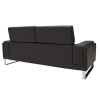 Καναπές Shea pakoworld 3θέσιος pu μαύρο-inox 198x80x87εκ **