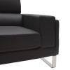 Καναπές Shea pakoworld 2θέσιος pu μαύρο-inox 158x80x87εκ ** Καναπές Shea pakoworld 2θέσιος pu μαύρο-inox 158x80x87εκ **