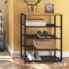 Παπουτσοθήκη Ramon pakoworld 12 ζευγών φυσικό-μαύρο 63x30x83εκ ** Παπουτσοθήκη Ramon pakoworld 12 ζευγών φυσικό-μαύρο 63x30x83εκ **