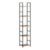 Βιβλιοθήκη Azuel pakoworld φυσικό-μαύρο μέταλλο 29x23.5x144εκ ** Βιβλιοθήκη Azuel pakoworld φυσικό-μαύρο μέταλλο 29x23.5x144εκ **