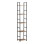 Βιβλιοθήκη Azuel pakoworld φυσικό-μαύρο μέταλλο 29x23.5x144εκ **