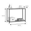 Κονσόλα Shima pakoworld oak- μαύρο μέταλλο 106x35x81εκ ** Κονσόλα Shima pakoworld oak- μαύρο μέταλλο 106x35x81εκ **