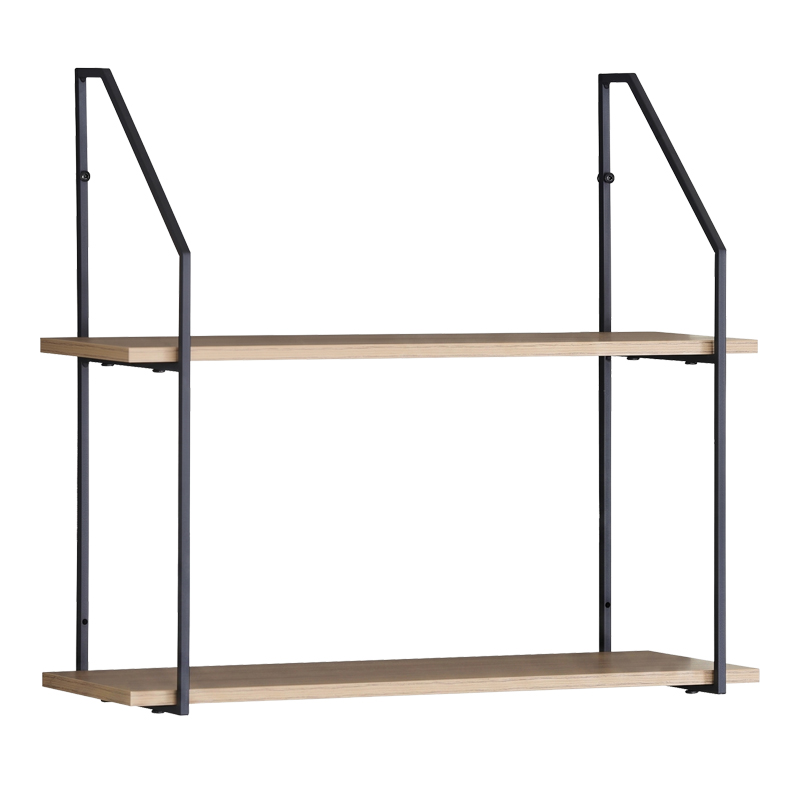 Ραφιέρα τοίχου Fema pakoworld oak με μαύρο μέταλλο 60x20x52εκ ** Ραφιέρα τοίχου Fema pakoworld oak με μαύρο μέταλλο 60x20x52εκ **