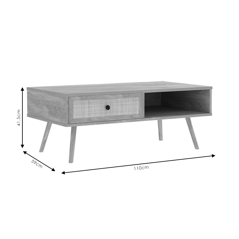 Τραπέζι σαλονιού Oslo pakoworld sonoma 110x59x41,5εκ ** Τραπέζι σαλονιού Oslo pakoworld sonoma 110x59x41,5εκ **