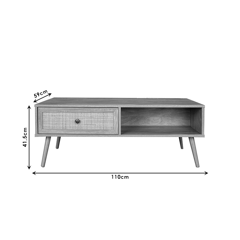 Τραπέζι σαλονιού Oslo pakoworld sonoma 110x59x41,5εκ ** Τραπέζι σαλονιού Oslo pakoworld sonoma 110x59x41,5εκ **