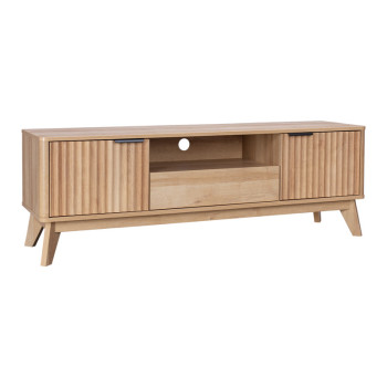 Έπιπλο τηλεόρασης Hamea pakoworld mdf σε φυσική απόχρωση 145x39,5x49εκ **