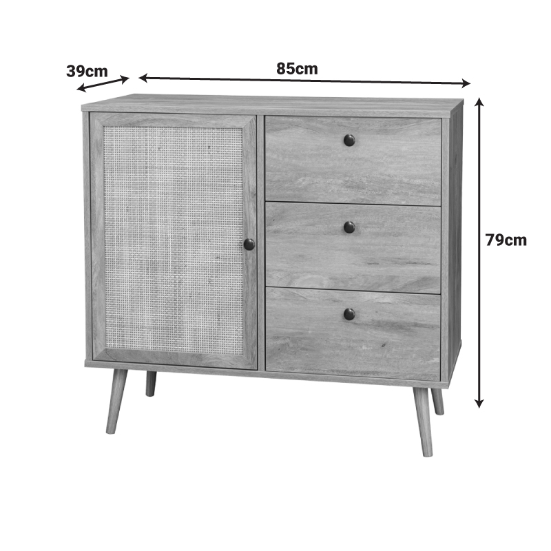 Μπουφές Oslo pakoworld σε sonoma απόχρωση 85x39x79εκ ** Μπουφές Oslo pakoworld σε sonoma απόχρωση 85x39x79εκ **