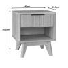 Κομοδίνο Hamea pakoworld mdf σε φυσική απόχρωση 45x39.5x50.2εκ ** Κομοδίνο Hamea pakoworld mdf σε φυσική απόχρωση 45x39.5x50.2εκ **