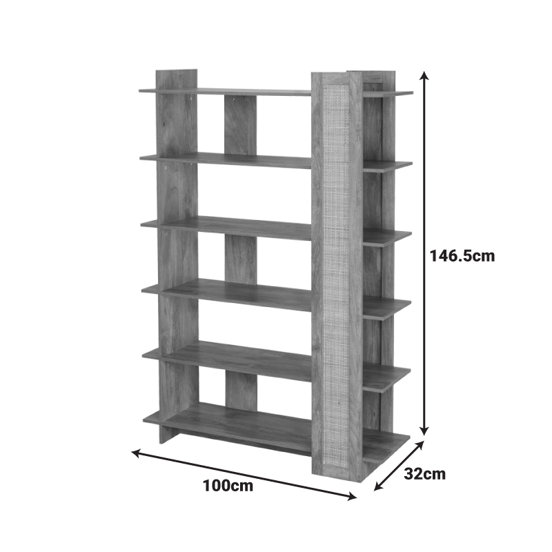 Βιβλιοθήκη Oslo pakoworld sonoma 100x32x146.5εκ ** Βιβλιοθήκη Oslo pakoworld sonoma 100x32x146.5εκ **