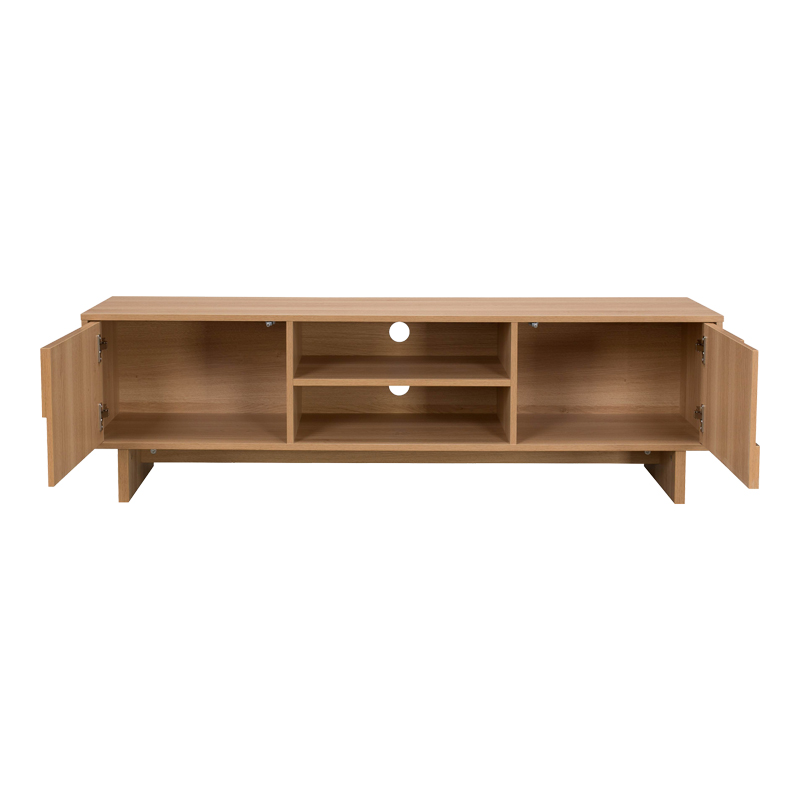 Έπιπλο τηλεόρασης Jenfia pakoworld mdf σε φυσική απόχρωση 150x39x45,5εκ **