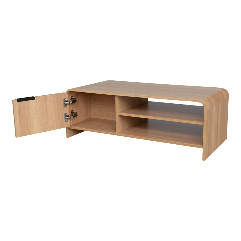 Τραπέζι σαλονιού Anfen pakoworld mdf σε φυσική απόχρωση 100x50x35,5εκ **
