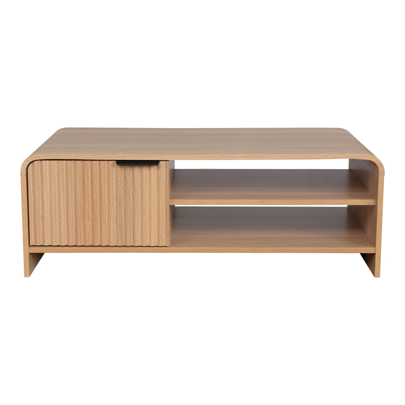 Τραπέζι σαλονιού Anfen pakoworld mdf σε φυσική απόχρωση 100x50x35,5εκ **