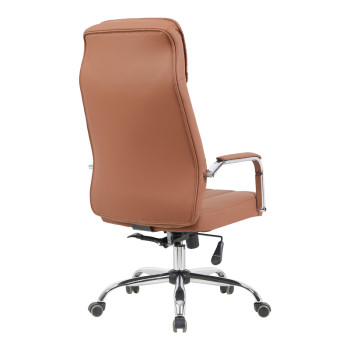Καρέκλα γραφείου διευθυντή Morales pakoworld pu καφέ 60x70x118-124εκ **