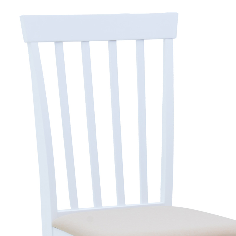 Καρέκλα Houston pakoworld rubberwood σε λευκή απόχρωση 40x49x94εκ - 2τμχ. Καρέκλα Houston pakoworld rubberwood σε λευκή απόχρωση 40x49x94εκ - 2τμχ.