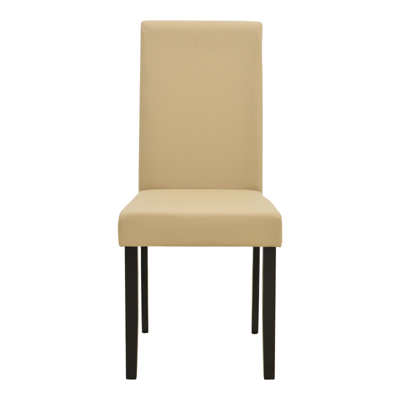 Καρέκλα Zeben pakoworld εκρού PU με πόδι μαύρο rubberwood 43,5x55,5x93,5εκ - 2τμχ. Καρέκλα Zeben pakoworld εκρού PU με πόδι μαύρο rubberwood 43,5x55,5x93,5εκ - 2τμχ.