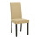 Καρέκλα Zeben pakoworld εκρού PU με πόδι μαύρο rubberwood 43,5x55,5x93,5εκ - 2τμχ.