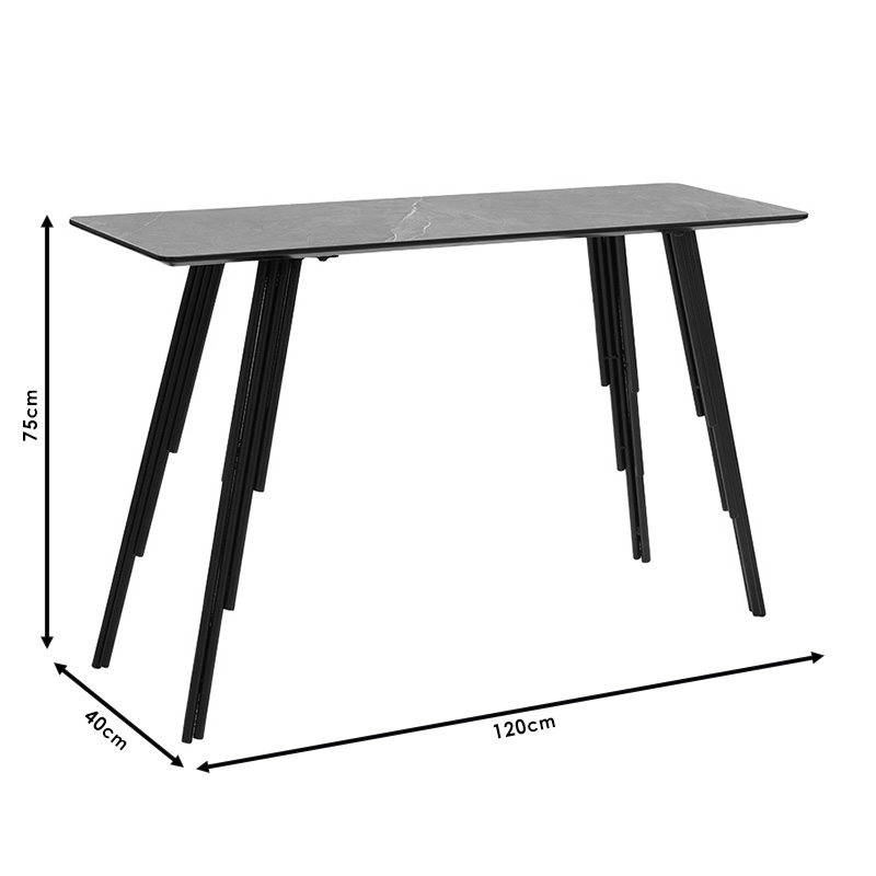 Κονσόλα Lifo pakoworld MDF ανθρακί cement-μαύρο 120x40x75εκ ** Κονσόλα Lifo pakoworld MDF ανθρακί cement-μαύρο 120x40x75εκ **
