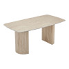 Τραπέζι Loosir pakoworld mdf-sandstone σε όψη τραβερτίνας 180x90x74εκ **