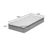 Στρώμα Perfecto pakoworld Continuous springs μονής όψης ανώστρωμα 22-24cm 90x190εκ **