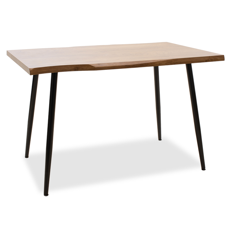 Τραπέζι Neve pakoworld MDF καρυδί-πόδι μεταλλικό μαύρο 120x80x75εκ ** Τραπέζι Neve pakoworld MDF καρυδί-πόδι μεταλλικό μαύρο 120x80x75εκ **