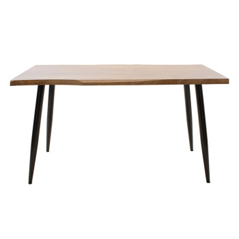 Τραπέζι Neve pakoworld MDF καρυδί-πόδι μεταλλικό μαύρο 140x80x75εκ ** Τραπέζι Neve pakoworld MDF καρυδί-πόδι μεταλλικό μαύρο 140x80x75εκ **
