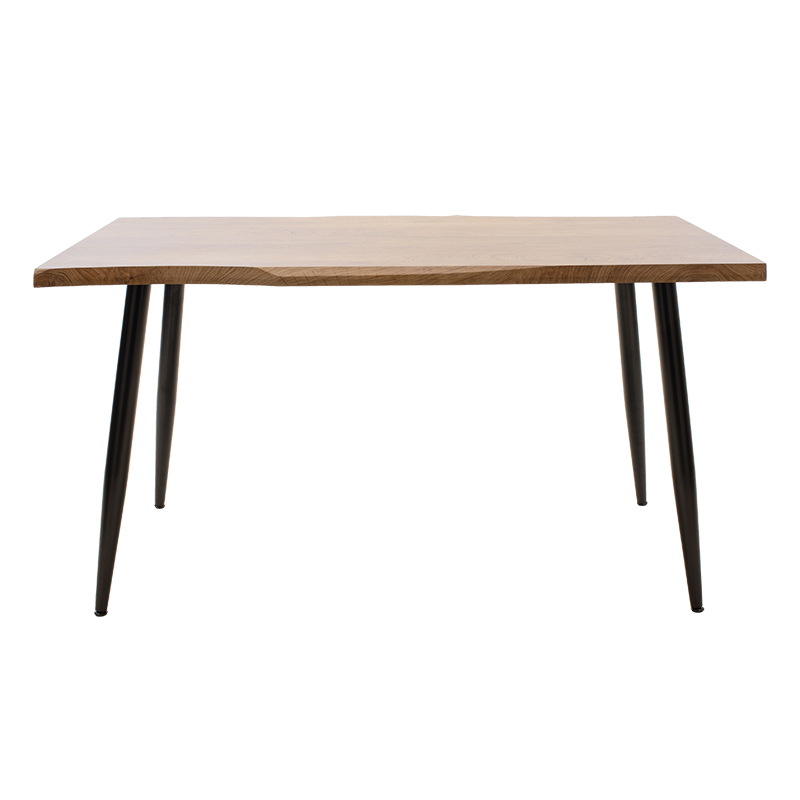 Τραπέζι Neve pakoworld MDF καρυδί-πόδι μεταλλικό μαύρο 140x80x75εκ ** Τραπέζι Neve pakoworld MDF καρυδί-πόδι μεταλλικό μαύρο 140x80x75εκ **