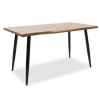 Τραπέζι Neve pakoworld MDF καρυδί-πόδι μεταλλικό μαύρο 140x80x75εκ ** Τραπέζι Neve pakoworld MDF καρυδί-πόδι μεταλλικό μαύρο 140x80x75εκ **