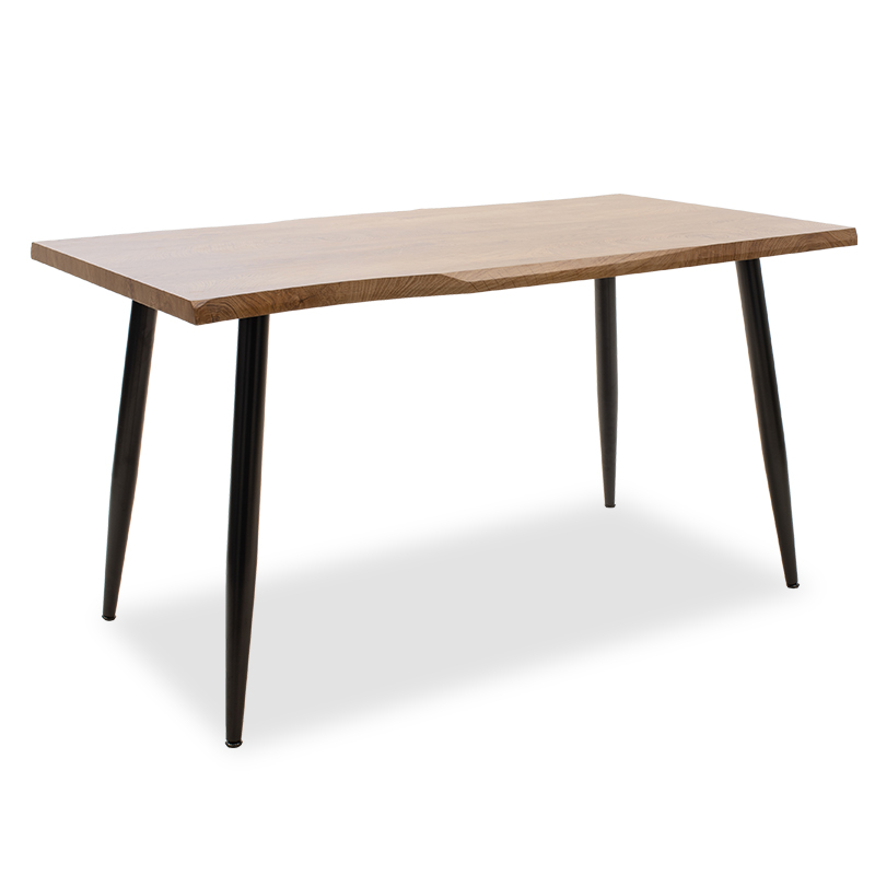 Τραπέζι Neve pakoworld MDF καρυδί-πόδι μεταλλικό μαύρο 140x80x75εκ ** Τραπέζι Neve pakoworld MDF καρυδί-πόδι μεταλλικό μαύρο 140x80x75εκ **
