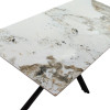 Τραπέζι Bethan pakoworld sintered stone λευκό μαρμάρου-μαύρο 180x90x75εκ **