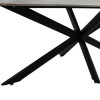 Τραπέζι Bethan pakoworld sintered stone λευκό μαρμάρου-μαύρο 180x90x75εκ **