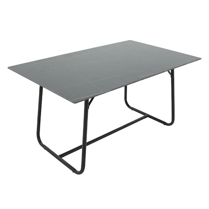 Τραπέζι Revello pakoworld sintered stone μαύρο μαρμάρου-μαύρο 150x90x75εκ ** Τραπέζι Revello pakoworld sintered stone μαύρο μαρμάρου-μαύρο 150x90x75εκ **