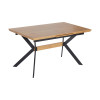 Τραπέζι Jessamy pakoworld επεκτεινόμενο MDF 43mm σε φυσική απόχρωση και πόδι μεταλλικό μαύρο 160/200x90x76εκ ** Τραπέζι Jessamy pakoworld επεκτεινόμενο MDF 43mm σε φυσική απόχρωση και πόδι μεταλλικό μαύρο 160/200x90x76εκ **