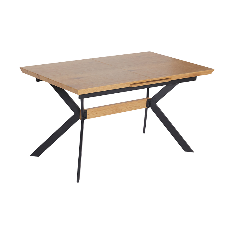 Τραπέζι Jessamy pakoworld επεκτεινόμενο MDF 43mm σε φυσική απόχρωση και πόδι μεταλλικό μαύρο 160/200x90x76εκ ** Τραπέζι Jessamy pakoworld επεκτεινόμενο MDF 43mm σε φυσική απόχρωση και πόδι μεταλλικό μαύρο 160/200x90x76εκ **