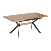 Τραπέζι Jessamy pakoworld επεκτεινόμενο MDF 43mm σε φυσική απόχρωση και πόδι μεταλλικό μαύρο 160/200x90x76εκ ** Τραπέζι Jessamy pakoworld επεκτεινόμενο MDF 43mm σε φυσική απόχρωση και πόδι μεταλλικό μαύρο 160/200x90x76εκ **