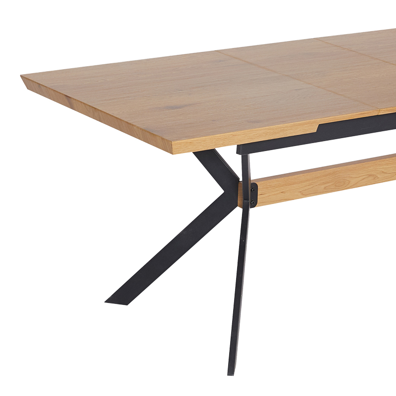 Τραπέζι Jessamy pakoworld επεκτεινόμενο MDF 43mm σε φυσική απόχρωση και πόδι μεταλλικό μαύρο 160/200x90x76εκ ** Τραπέζι Jessamy pakoworld επεκτεινόμενο MDF 43mm σε φυσική απόχρωση και πόδι μεταλλικό μαύρο 160/200x90x76εκ **