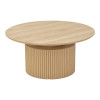 Τραπέζι σαλονιού Opols pakoworld mdf σε φυσική απόχρωση Φ90x42εκ **