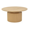 Τραπέζι σαλονιού Opols pakoworld mdf σε φυσική απόχρωση Φ90x42εκ **