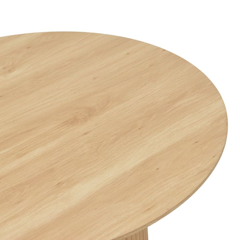Τραπέζι σαλονιού Opols pakoworld mdf σε φυσική απόχρωση Φ90x42εκ **