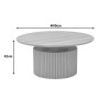 Τραπέζι σαλονιού Opols pakoworld mdf σε φυσική απόχρωση Φ90x42εκ **