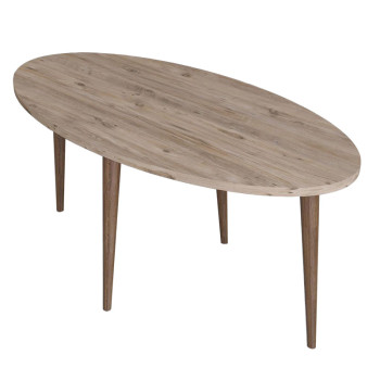 Τραπέζι σαλονιού Barton pakoworld sonoma-καφέ 90x45x40εκ **