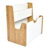 Ραφιέρα Crane pakoworld φυσικό-λευκό mdf 57x34x55εκ ** Ραφιέρα Crane pakoworld φυσικό-λευκό mdf 57x34x55εκ **